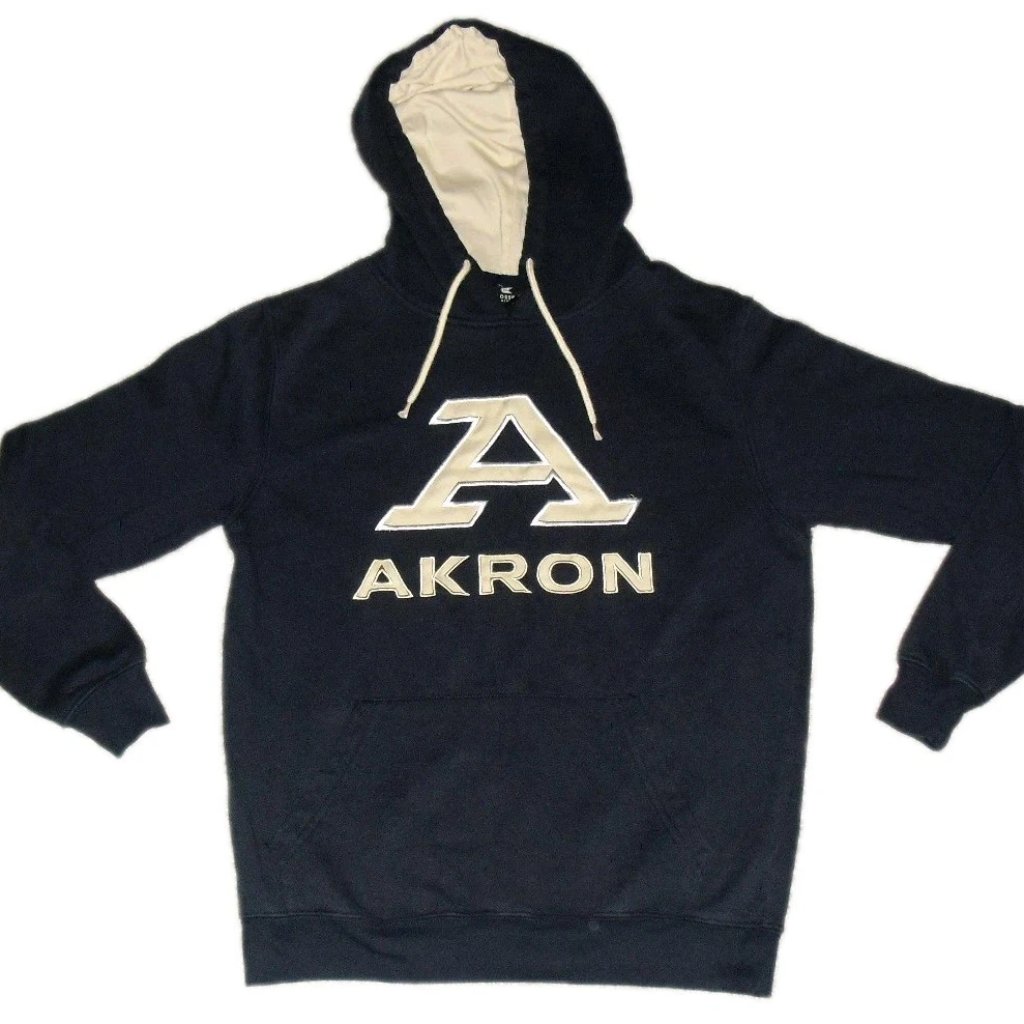 Akron Zips Mens Hoodie Sweatshirt Embroidered Logo Sz Small Ncaa